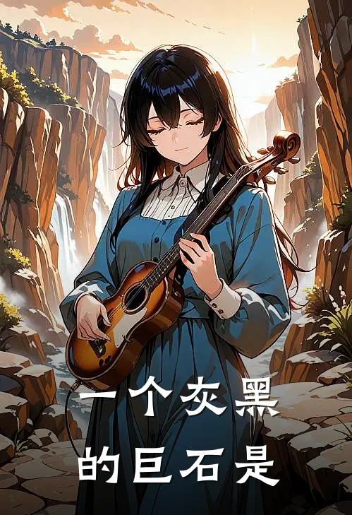 一个灰黑的巨石是
