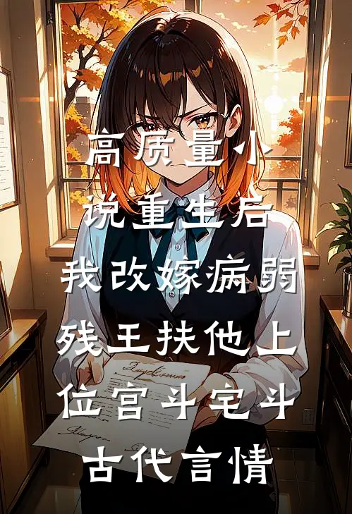 高质量小说重生后,我改嫁病弱残王扶他上位 宫斗宅斗 古代言情