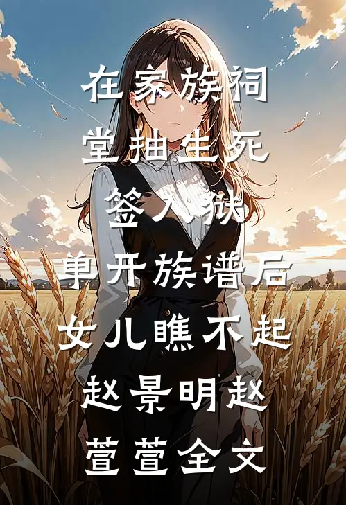 在家族祠堂抽生死签入狱，单开族谱后女儿瞧不起赵景明赵萱萱全文
