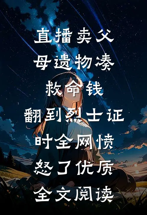 直播卖父母遗物凑救命钱，翻到烈士证时全网愤怒了优质全文阅读